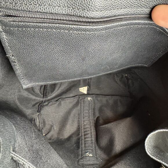 Delsey Paris Backpack Black Leather‎ Bag - Picture 7 of 7